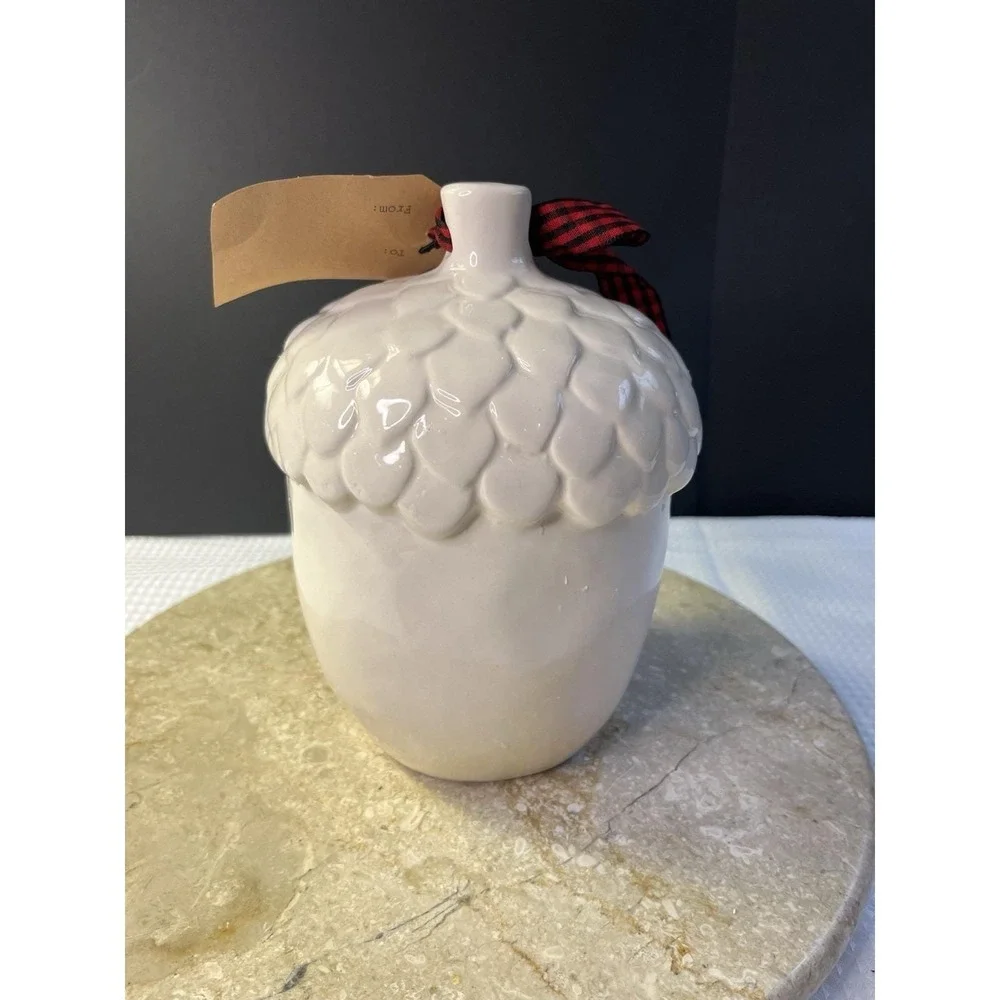 Rae Dunn Holiday Peace Acorn Birdhouse Christma Decor  7.5